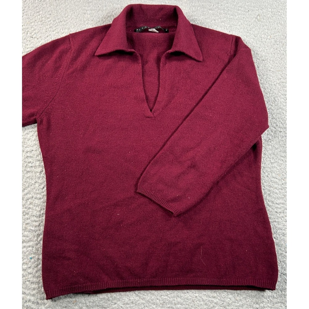 Cashmeres Sweater Women Small‎ Red Knitted Casual Classic Preppy Holiday Stretch